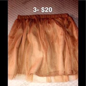 Girls Rose Goldish Skirt